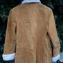 Ladies Leather Vintage tan and white leather coat Image 3