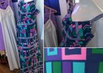 Vintage Designer Jean Allen London Maxi Dress