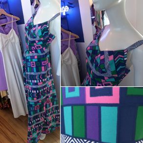 Vintage Designer Jean Allen London Maxi Dress