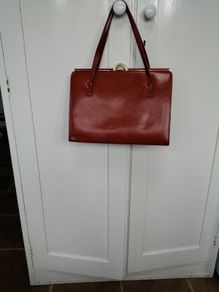 Ackery London Tan Vintage  Leather Suede Lined Bag