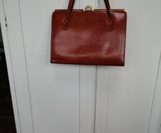 Ackery London Tan Vintage  Leather Suede Lined Bag