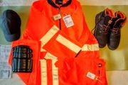Complete Workwear Bundle. Hi-Vis Jacket, Trousers, Polo Shirt, Boots &amp; Cap.