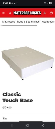 Small Double Divan Base