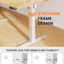 Electric Standing Desk-160 x 80 cm-100kg Load Capacity Height Adjustable Desk with Advanced Brushless Motor,Quiet Operation, Sturdy Metal Frame,Four-part Tabletop Image 5