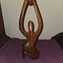 Carved Wooden Yoga Pose Woman Image 4