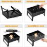Portable Folding Charcoal Barbecue Grill 20.47x W11.61x H8.74 inches Image 5