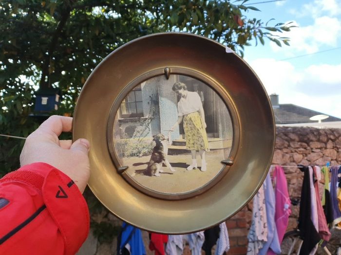 brass picture  plate