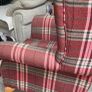 2 wingback armchairs, headboard & footstool Image 5
