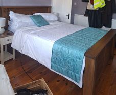 Solid wood King size bed frame
