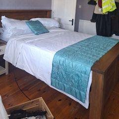 Solid wood King size bed frame
