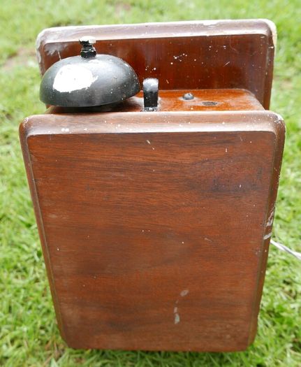 Antiques  Oak Telephone Box, Bell Set