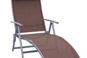 NEW SALE | Sun Lounger Recliner, Textilene Brown