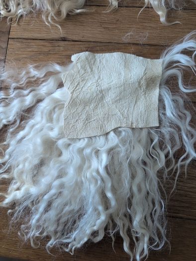Doll hair Goat skin with long curls