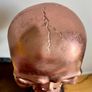 Rose Gold Skull on Pedestal Halloween Centrepiece Image 3