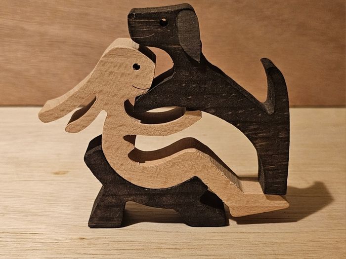 Wood Craft 3 Piece Wooden Gift Pet. As New Never Used