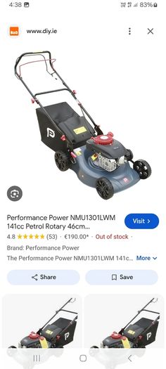 Petrol lawnmower