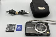 Panasonic Digital Camera Lumix DMC-SZ7 14.1MP Black Tested - Full Kit