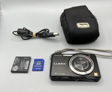 Panasonic Digital Camera Lumix DMC-SZ7 14.1MP Black Tested - Full Kit