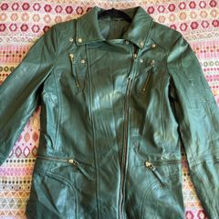Green Cigno Nero Leather jacket