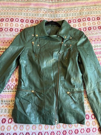 Green Cigno Nero Leather jacket