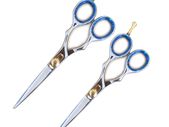2Pcs Razor Scissor Barber Saloon Shear Scissor Hairdressing Scissor 6