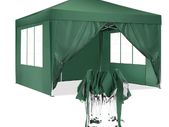 Pop Up Gazebo, 3x3m Gazebo with Sides Waterproof Gazebowith 4 Gazebo Sandbags