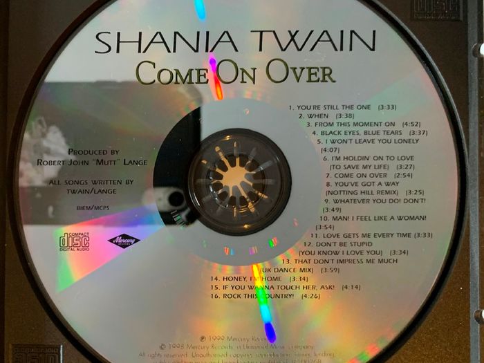 Shania Twain [1997] Come On Over (CD Album)