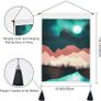 NEW SALE | Set of 2 Japanese Wall Hangings with Tassels, Mountain Forest Sun and Moon Landscape Small Tapestries, Spring Tapestry Wall Art for Bedroom Living Room, 35x50 cm Image 5