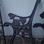 matching garden bench cast iron + backs. Image 3
