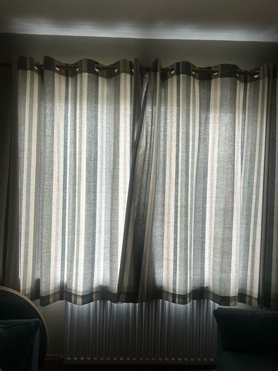 striped curtains