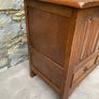 Antique Oak Blanket Box With Drawers. Image 8