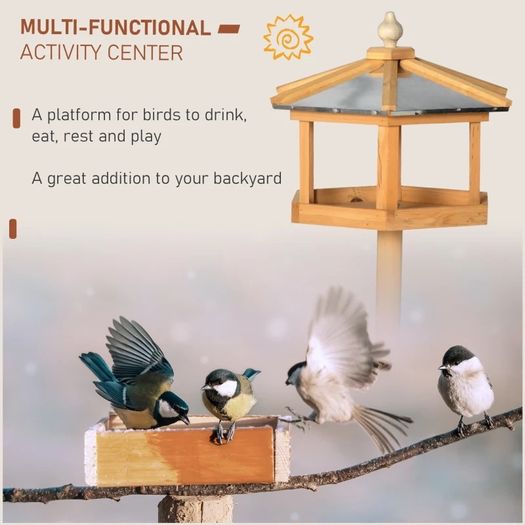 Wooden Bird Table Feeder Station (FREE SHIPPING)
