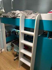 bunk bed with desk