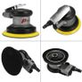 5 Inches Pneumatic Orbital Sander Air Grinder 6" Vacuum Eccentric Polishing/Grinding Machine Sanding Waxing Tools for Car Wall Wood Metal Image 6