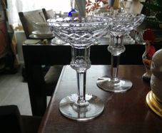 Pair Of Tyrone Crystal Candlestick Holders'