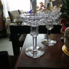Pair Of Tyrone Crystal Candlestick Holders'