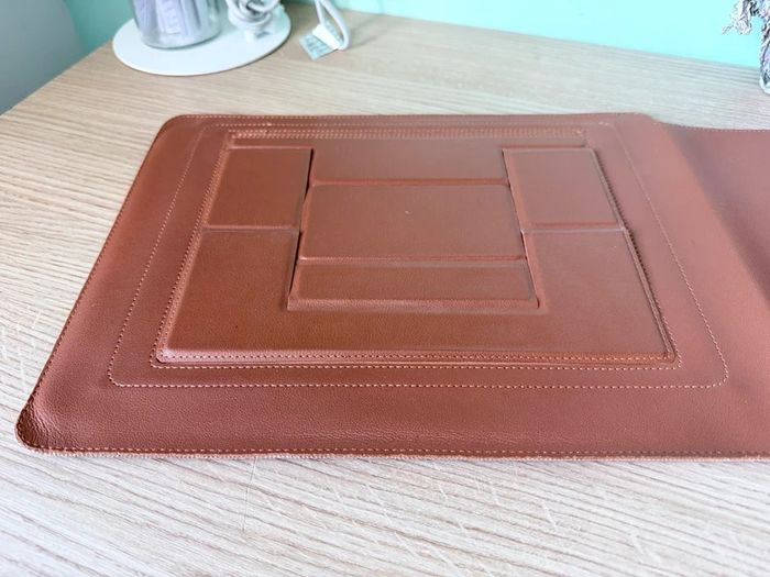 (2 in 1) Leather 14inch Laptop Case + Stand