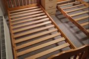 2 x Matching Solid Single Wooden Bed Frames - Can Deliver