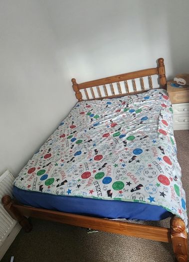Solid Wood Double Bed Frame Good Condition