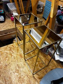 X2 gold mirrored tables
