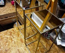 X2 gold mirrored tables