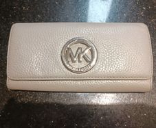 Michael Kors grey stone wallet purse