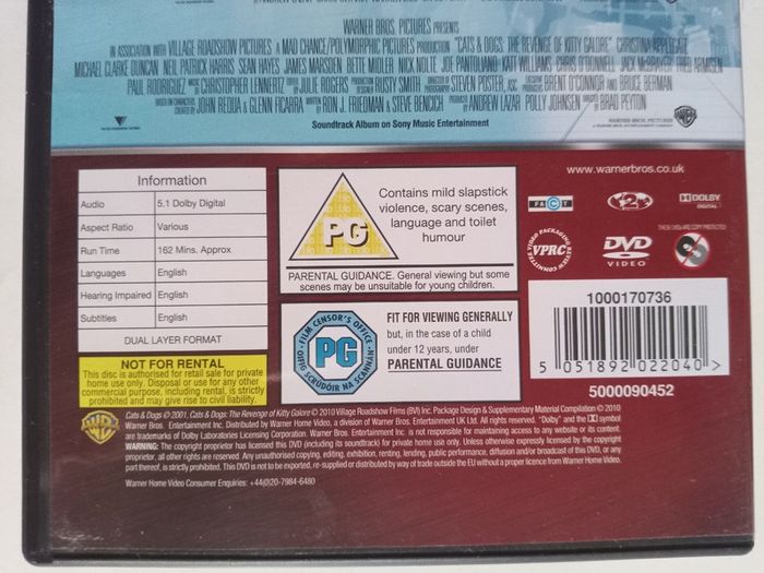Cats & Dogs 1 & 2 Boxset [2xDVD 2xMovie]