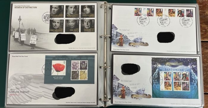 Collection of  78 UK First Day Cover stamps 2007 to 2009 in album