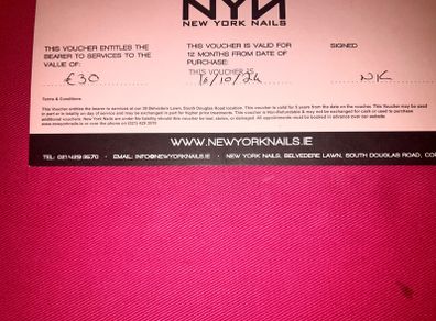 voucher new york nails cork
