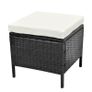 4 Piece Garden Lounge Set with Cushions Poly Rattan Black Image 8