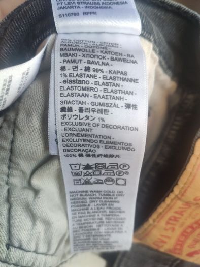Levi's 512 Lo-Ball  Jeans Grey/Black W31 L34