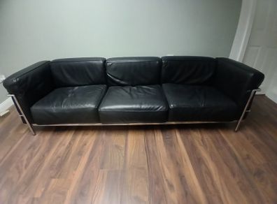 Leather Sofa Black needs to go ASAP