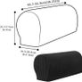 Arm Rest Covers Sofa Set of 2 Stretch Armrest Chair Covers Waterproof Armchair Couch Anti-Slip Furniture Protector Slipcovers for Armchairs Sofa Couches Recliner (Black) Image 2