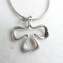 Vintage Sterling Silver Shamrock Pendant (L18" - 4,79g) Image 6